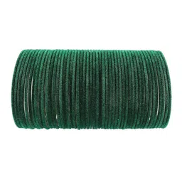 zulka Set of 48 Plain Velvet Finish Metal Bangle image 3