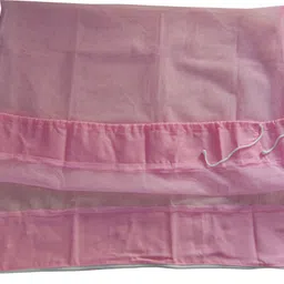 rsv Cotton Mosquito Net + Cotton Douple layer - for Cradle for Baby of Jhula and Swing for Upto 0 to 3 Years (Pink Net + Multi color Nappy) Mosquito Ne image 4