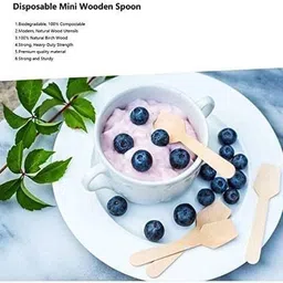 ananya craft Disposable Wooden Ice-cream Spoon Set image 4