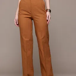 MANGO Women Straight Fit High-Rise Trousers-image-43