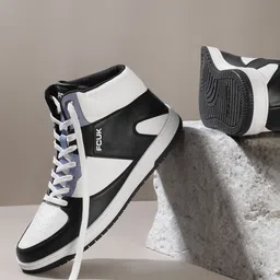 FCUK Men Perforated Detail Colourblocked Sneakers-picture-39