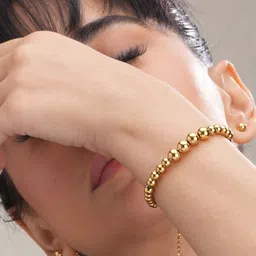 PALMONAS Stainless Steel Gold Plated Armlet Bracelet-picture-14