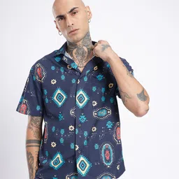 glitchez Timeless Classic Printed Relaxed Fit Shirt image 3