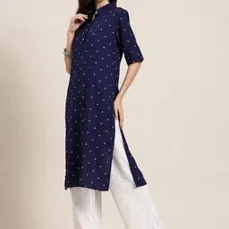 HERE&NOW Geometric Printed Indigo Kurta image 2