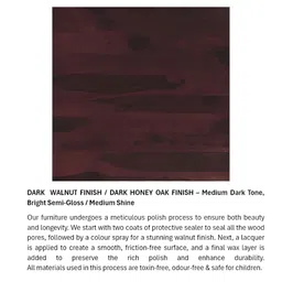 Ikiriya Red Sheesham Wood Contemporary Dark Walnut Finish Square Shape Coffee Table image 2