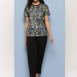 Aarika Black Printed T-Shirt Pant Set-picture-17
