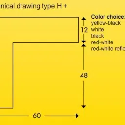 Knuffi Type H+ Yellow and Black PU Form Corner Protection Guard 1 m image 2