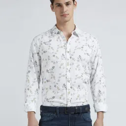 Pepe Jeans White Cotton Regular Fit Floral Print Shirt image 4