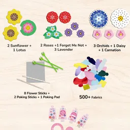 Smartivity Poke 'n' Create Kids BPA Free Motor Skills Flower Making Kit image 2