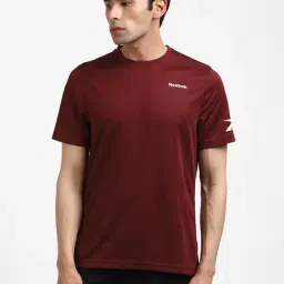 Reebok Maroon Round Neck T-Shirt-image-34