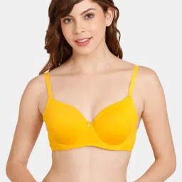 Rosaline by Zivame Yellow Under Wired Padded T-Shirt Bra-image-85