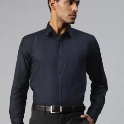 ManQ Navy Regular Fit Shirt-picture-24