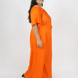 LASTINCH Orange Solid Basic Jumpsuit image 4