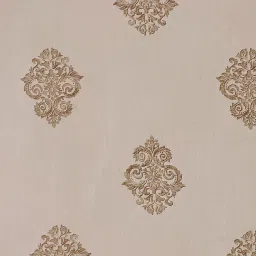 Swayam Brown Cotton Motif King Bed Sheets 2 Pillow Covers image 4