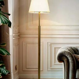 Fos Lighting Gold Mild Steel Antique Floor Lamp With Shade-picture-48
