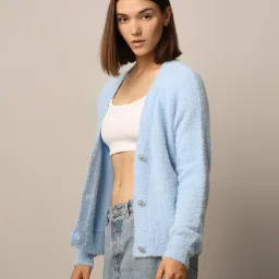 Only Blue Regular Fit Cardigan image 4