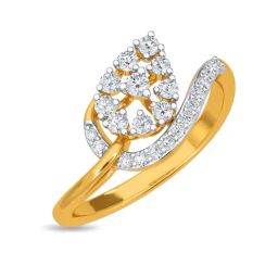 Kisna Diamond & Gold Jewellery Sibra 14k (585) Diamond & Gold Ring For Women-picture-38