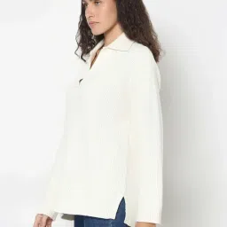 Vero Moda Off White Relaxed Fit Pullover image 4