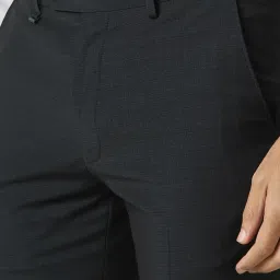 Van Heusen Grey Slim Fit Printed Trousers image 4