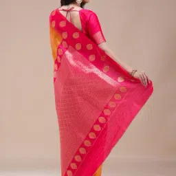 Koskii Orange Paithani Silk Saree image 2