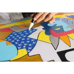 Uni Posca PC-3M 0.9-1.3 mm Fine Tip Light Green Ink Water Based Paint Marker (Pack of 6 Pcs) image 5