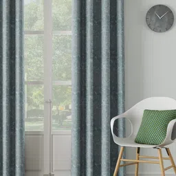DDecor Blue Printed Single Curtain-picture-11