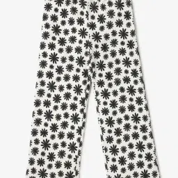 GAP Kids Black Regular Fit Floral Trousers image 3