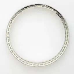 NVR Silver Plated White American Diamond Studded Bangles Set of 2 image 5