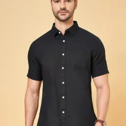Byford by Pantaloons Jet Black Cotton Regular Fit Shirt-picture-19