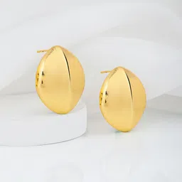 Rubans 18K Gold-Plated Minimalist Organic Shape Studs image 5