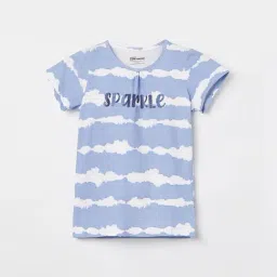 Fame Forever by Lifestyle Girls Blue Regular Fit T-Shirt-picture-32