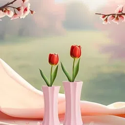 LASAKI Vanya 2 Pieces Pink Textured Ceramic Flower Vases image 5