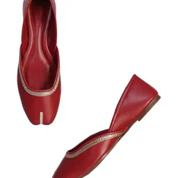 SZN Women Ethnic Mojaris with Embroidered Flats-image-95