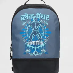 Bewakoof Black Black Panther Truck Art Printed Small Backpack-picture-30