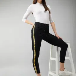 Miss Chase Black High Rise Patchwork Jeans image 5