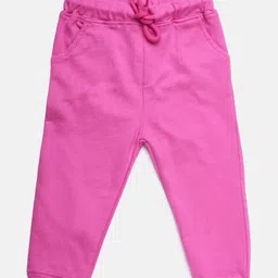 MINI KLUB Girls Pink Regular Fit Solid Joggers-picture-28