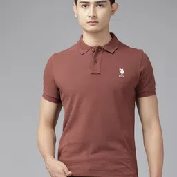 U.S. Polo Assn. Polo Collar Pure Cotton Slim Fit T-shirt-picture-15