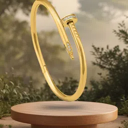 RKB Sales Women Cubic Zirconia Antique Gold-Plated Cuff Bracelet-picture-32