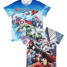 Marvel by Wear Your Mind Boys Pack of 2 Printed T-shirts-picture-44