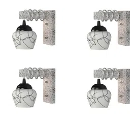 SOMIL Black Glass Cylinder Printed Wall Lamps-picture-21