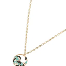 Zaveri Pearls Gold-Plated Enamelled Necklace image 3