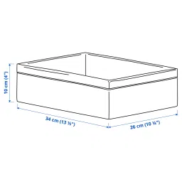 ikea baxna Organiser, grey/white, 26x34x10 cm image 5