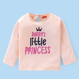 Babyhug Cotton Knit Full Sleeves T-Shirt With Text Graphics - Cream-picture-18