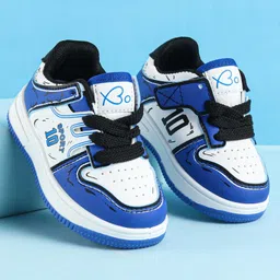 Babyoye Lace up Casual Shoes Text Print - Blue-image-64