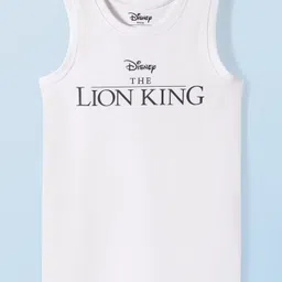 HoneyHap Disney Single Jersey Knit Sleeveless Vests With Lion King Graphics Pack of 3 - Red Blue & White image 2