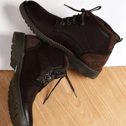 Buckaroo Men Brown Vegan Leather Boots-image-93