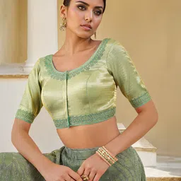 Soch Embroidered Saree Blouse-image-0
