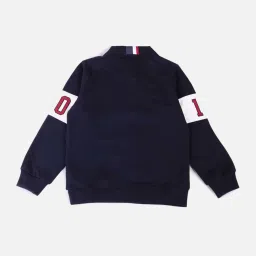 U.S. Polo Assn. Boys Blue Cotton Printed Full Sleeves Sweatshirts image 4