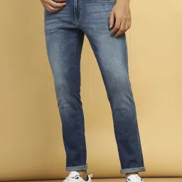 Wrangler Mid Blue Cotton Slim Fit Jeans image 4