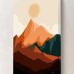 Myntra Elegant Homes Orange Canvas Other Wall Paintings image 4